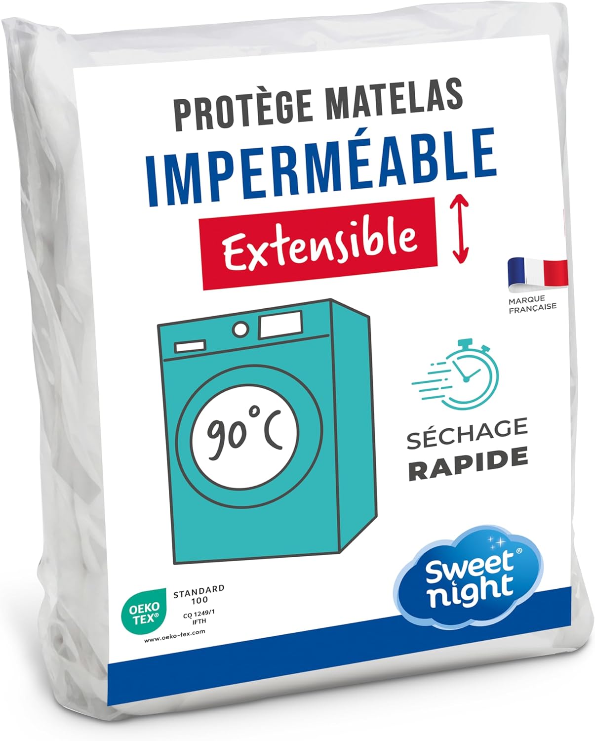 SWEET NIGHT - Protège Matelas 2x80x200 cm - Lit Articulé TPR - Alèse Imperméable et Micro Respirante - Souple et Silencieux - Lavable à 90°C