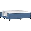Cadre de lit Bleu 200x200 cm en Velours Côtelé