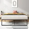 Lorelai 36 cm Sommier plateforme métallique - Support de lattes en acier - Espace de rangement sous le lit - Assemblage facile - 140 x 190 cm - Noir 140 x 190 cm 36 cm