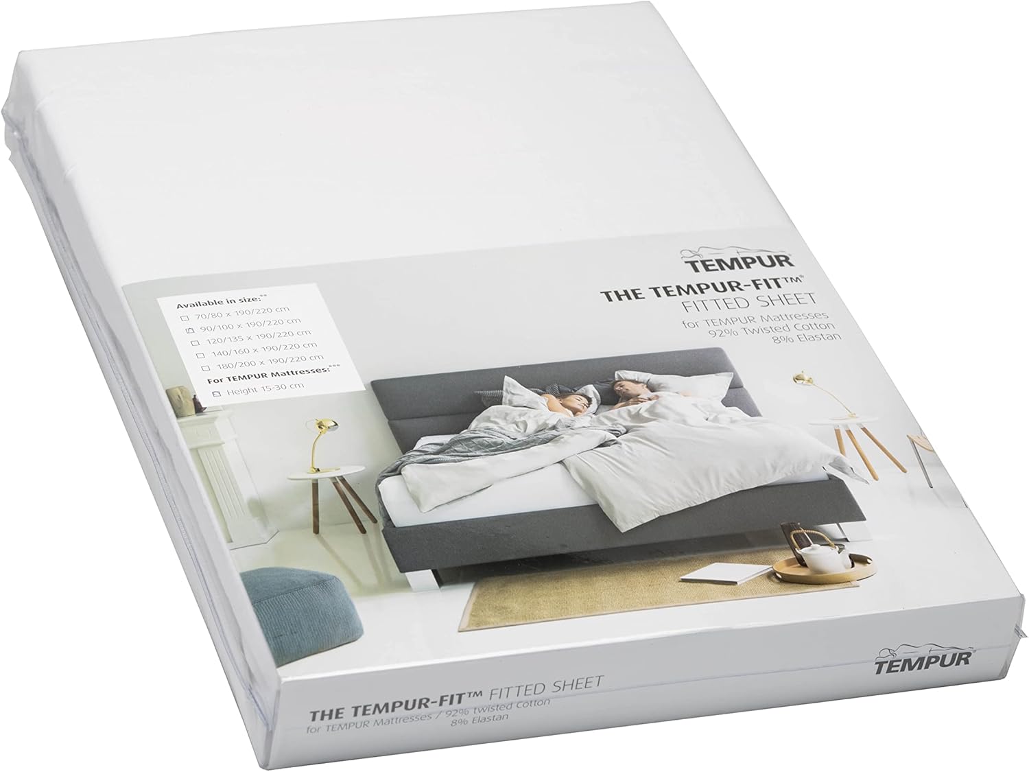 FIT Drap-Housse en Jersey Coton mélangé avec élasthanne, très Extensible, Convient aux Matelas Entre 140/160 cm x 200/220 cm, Lavable en Machine et sans Produits Chimiques, Blanc White-417