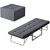 Lit Pliant 76x197 CM, Canapé-lit 1 Personne pour Adult，Dossier réglable sur 5 Positions，Lit Pliant Portatif pour Bureau, Chambre d'amis, Aucun Assemblage requis
