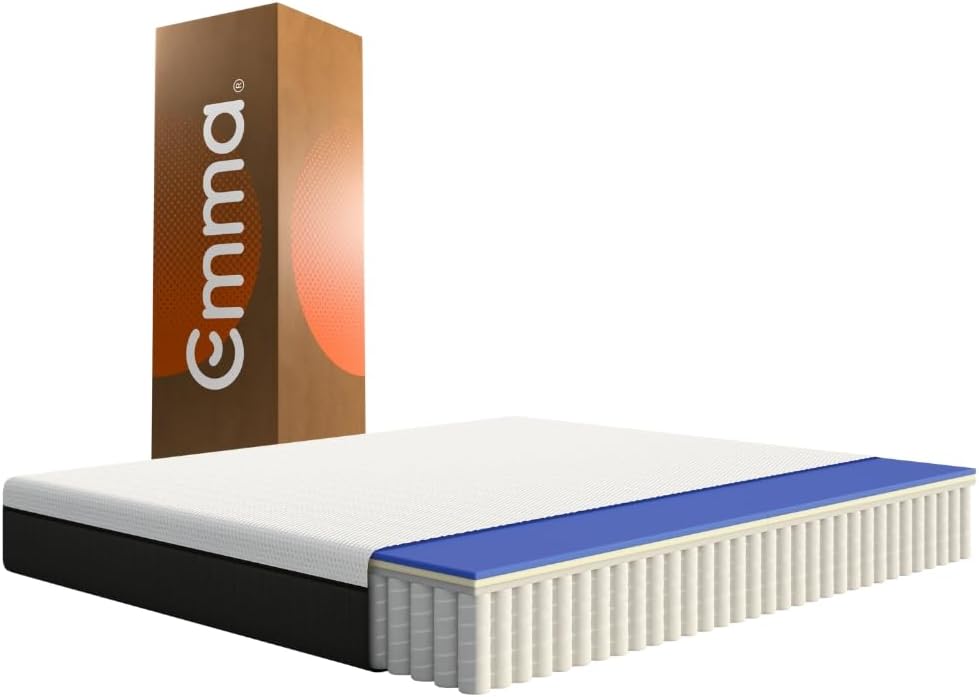 Matelas Hybrid II - Mousse à mémoire de Forme et Ressorts ensachés - 90x190 cm - Hauteur 25cm - Moyen-Ferme (H7) - Soutien à 7 Zones - Ergonomique - Ultra-Respirant - Durable - Housse Lavable Nouveau modèle 90 x 190 cm