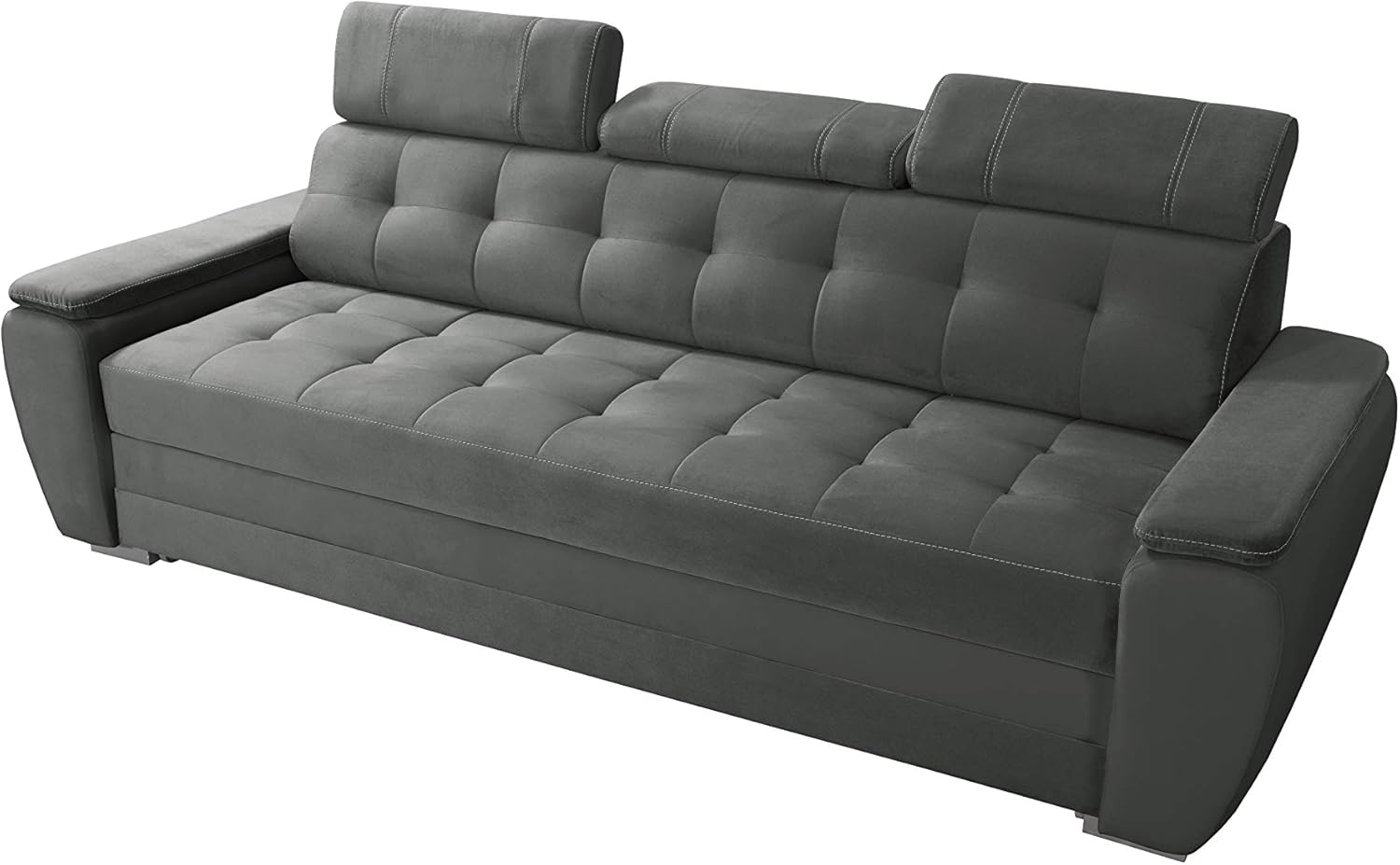 Robin Diana Canapé Convertible avec oreillers et appuie-têtes réglables Moderne élégant Gris foncé 230 x 95 x 90