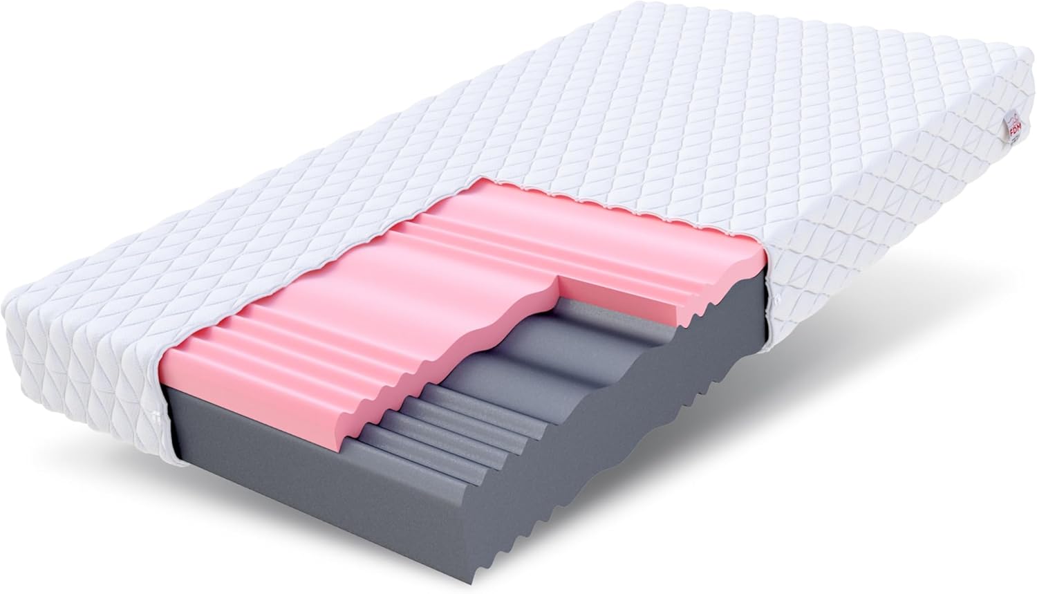 FDM Select Max Matelas 80x200 cm Mousse à Mémoire de Forme Épaisseur 18 cm Fermeté H3 H4 Matelas à Deux Faces 7 Zones de Confort Housse Lavable Oeko-TEX Hypoallergénique 80 x 200 cm 18 Centimètres