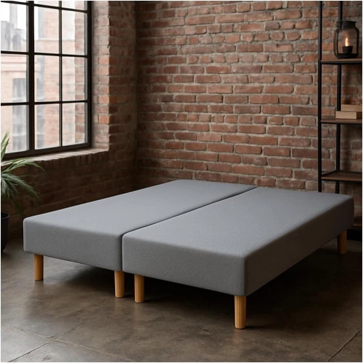 SOMMIER TAPISSIER Gris 90x200x2 cm (180x200) - Fabrication FRANÇ
