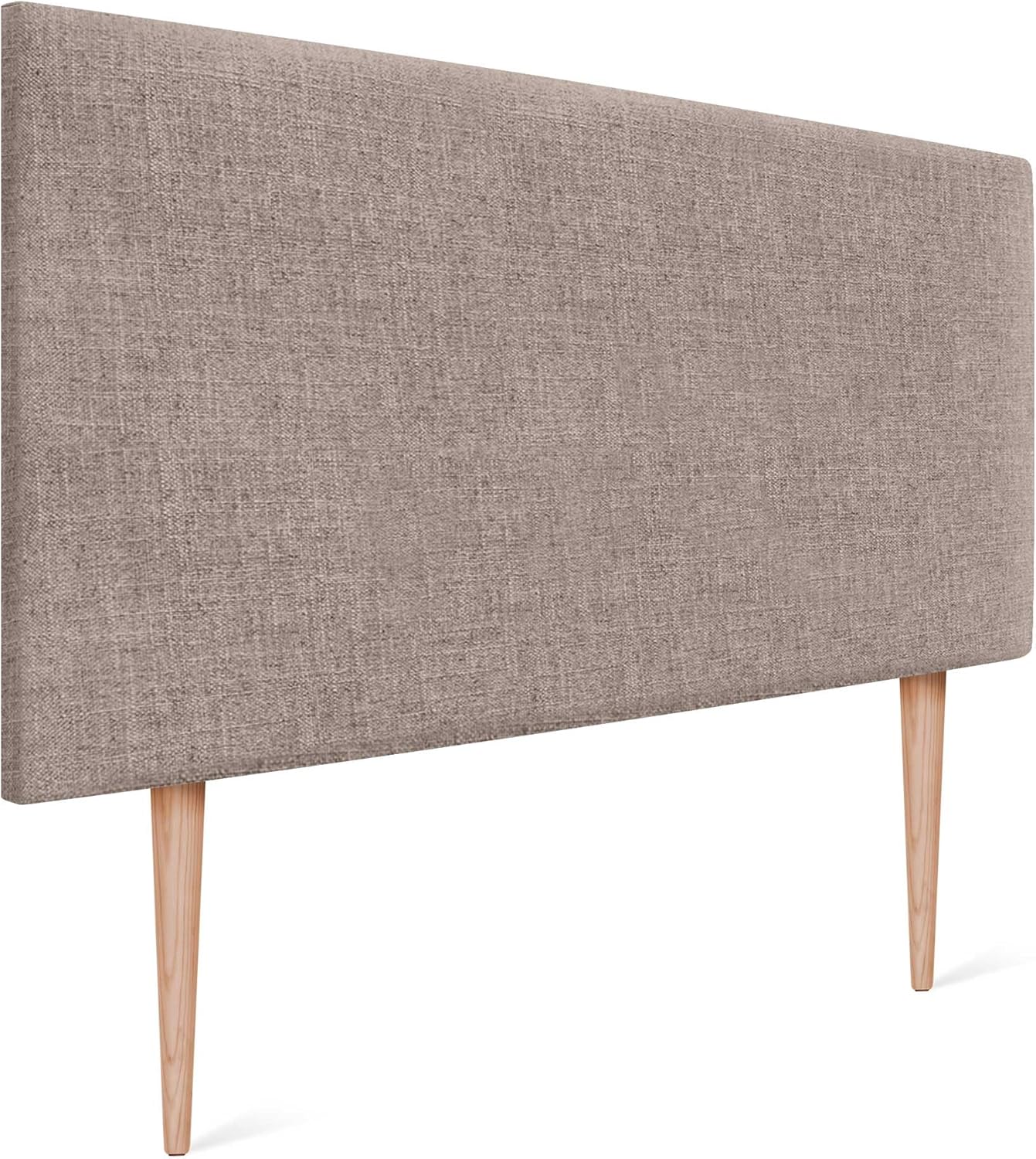 DHOME Tête de lit en Lin Naturel uni avec Pieds Tête de lit rembourrée Chambre à Coucher Moderne Top Trending (Terrain, 80x105cm avec Pieds (Lits 70/80)) Lin Terrain 80x105cm (Lits 70/80)