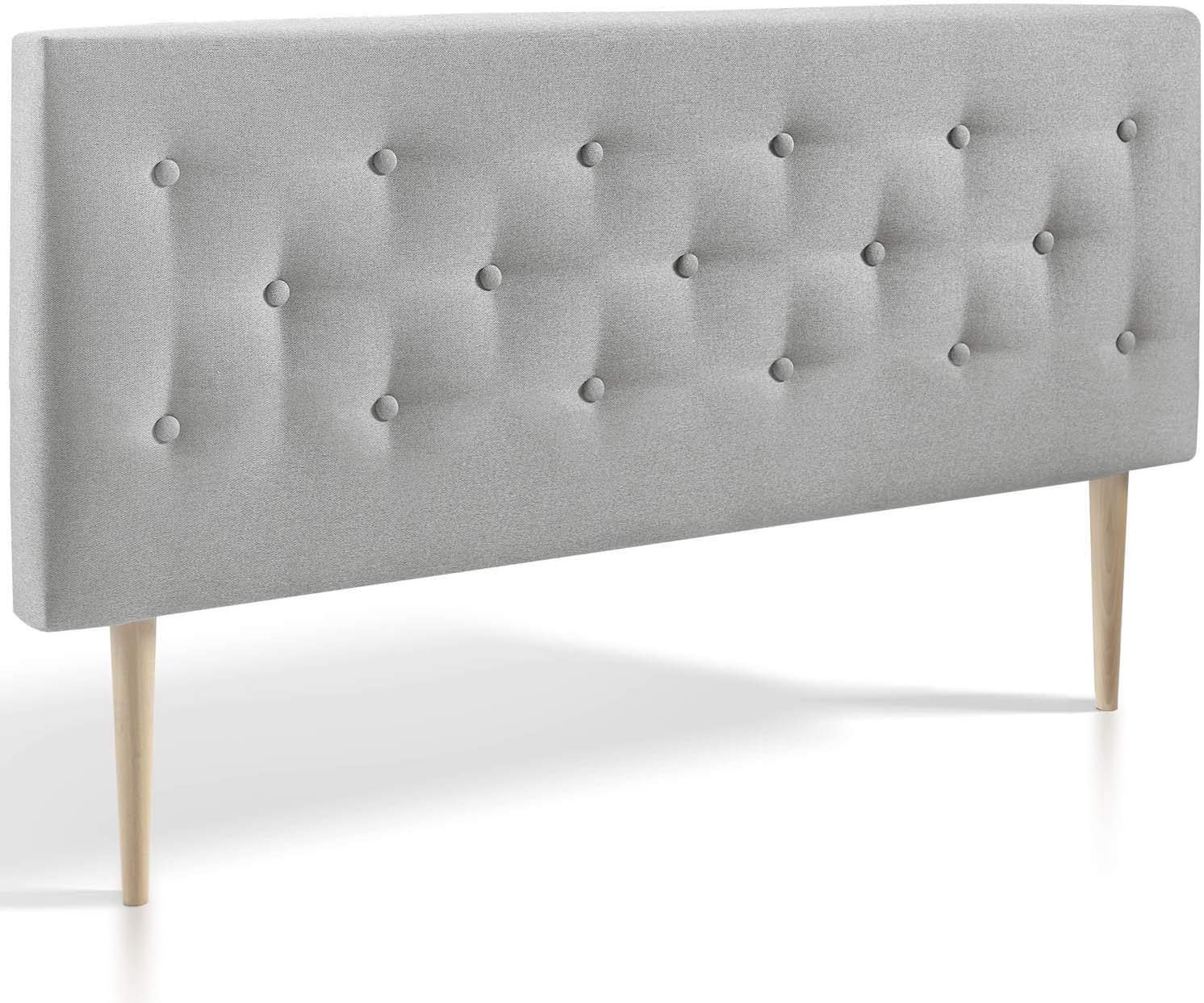 Tête de lit Oslo 160X100 cm, capitonnée Tissu Grey, L'épaisseur Totale de 8 cm 160x100 cm Gris