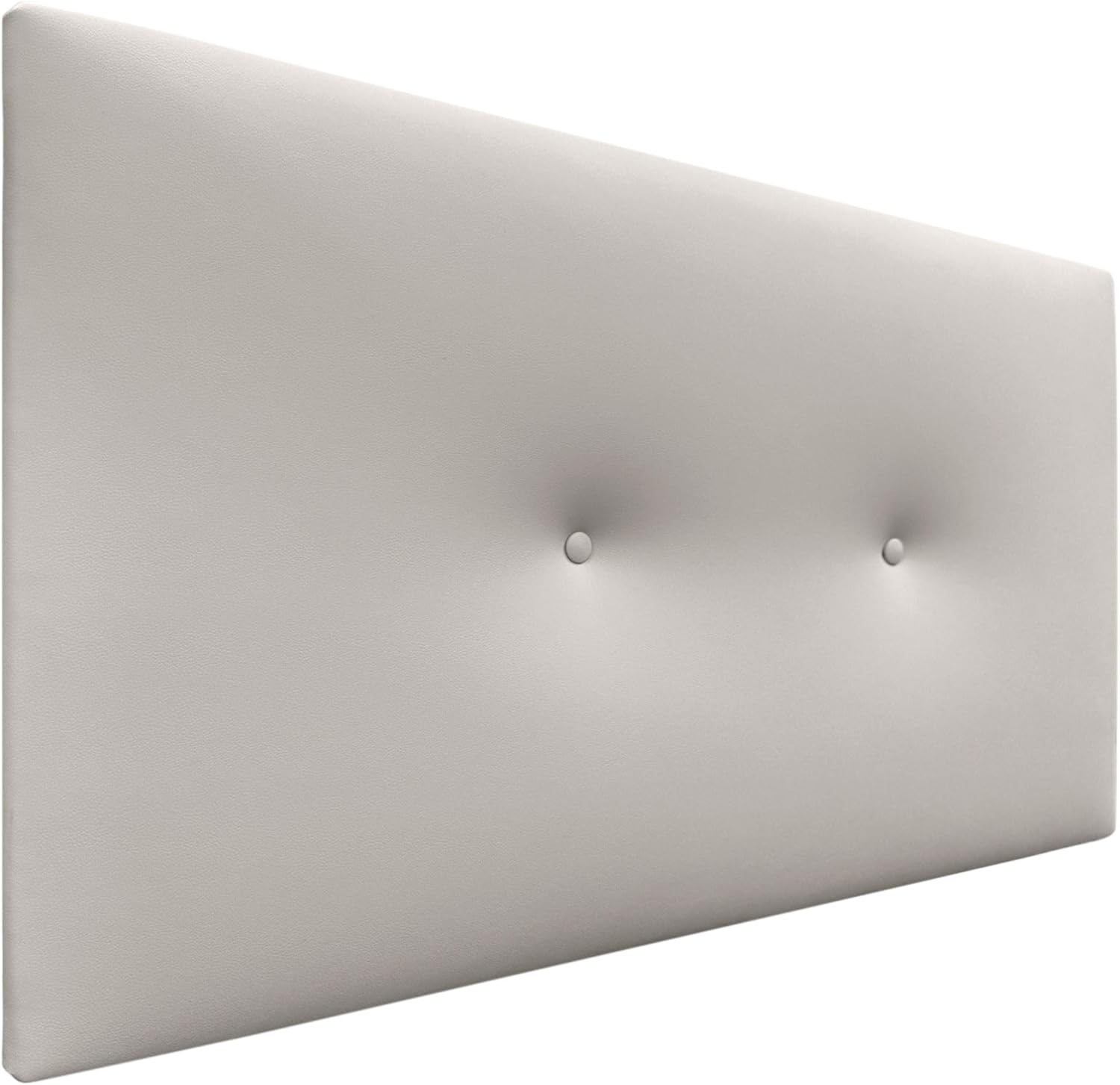 DHOME Tête de lit en Similicuir Lisse ou en Tissu Aculine avec Boutons rembourrés de Haute qualité Nouvelle Gamme DE Couleurs Tête de lit Deluxe (Similicuir Blanc Osseux, 110x50cm (Lits 80/90/105)) 110x50cm Sans pieds Similicuir Blanc Osseux