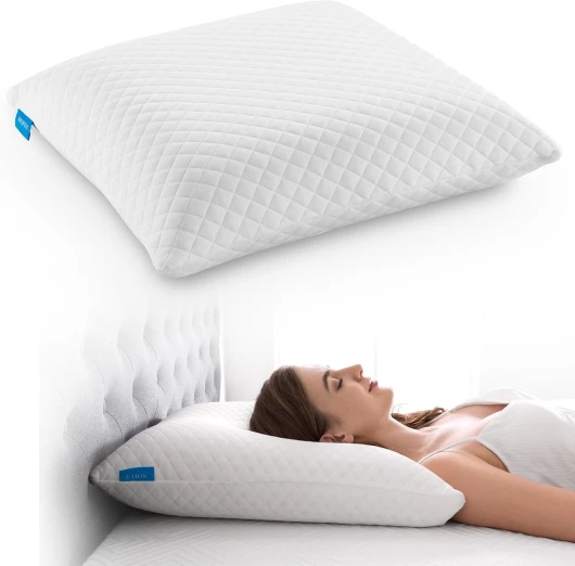 Oreiller à Mémoire de Forme 56 x 56 x 12 cm, Grand Coussin Canape, Housse Qui s'enlève et Se Lave (56 x 56 cm)