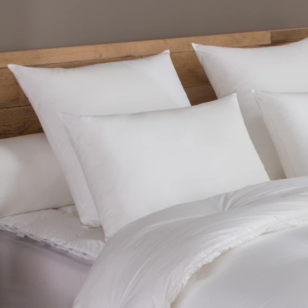 Oreiller Memory Fibre Ergonomique 60x60 I Maintien Ferme et Soutien Cervical I Mémoire de Forme pour Un Confort Personnalisé I Enveloppe Respirante I Fabriqué en France 60/60 Blanc