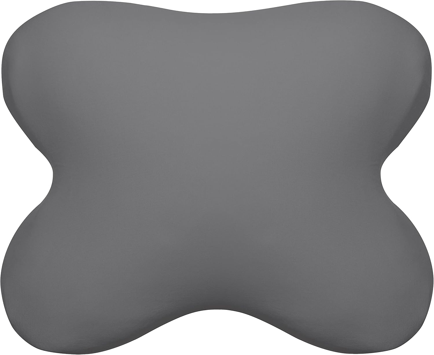 Edda Lux Housse destiné à Tempur OMBRACIO Oreiller 60/56 x 50/48 cm, Taie d'oreiller Douce en Jersey pour Coussin de Forme Papillon, 100% Coton, Ardoise