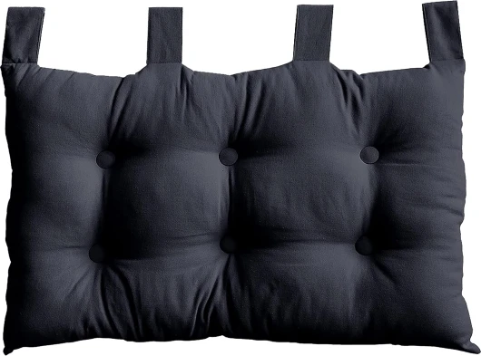 Tête de lit Murale, 70 x 45 cm, Gris Foncé, à Suspendre, Coussin Matelassé, 100% Coton, Collection Panama, Enjoy Home