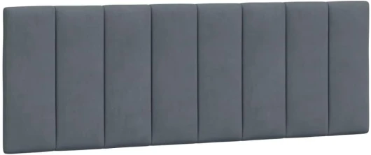 Coussin de Tête de Lit, Oreiller de Tête de Lit avec Bandes Auto-agrippantes, Coussin Rembourré Chambre à Coucher, Gris Foncé 140 cm Velours 140 cm Gris Foncé