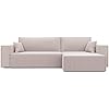 Canapé d'angle Convertible 276x145 Tissu Poso à Gauche ou à Droite - Sofa XL avec Espace de Rangement - Canapé 3 Places Convertible Poso 100