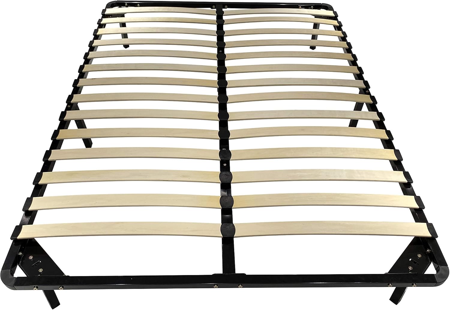 IZTOSS Sommier à Lattes 160x200CM - Sommier 160 x 200 pour Cadres de Lit Places - Sommier Cadre Lattes en Bois renforcé sur Pieds Amovible (Sommier-160x200Pieds)