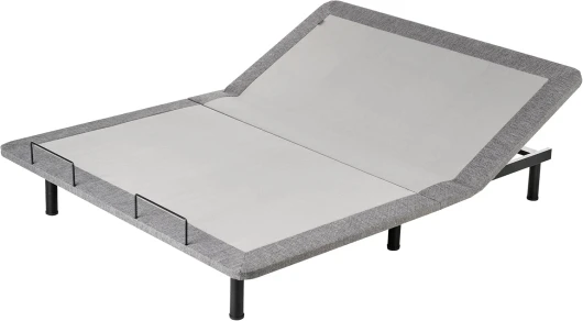 Sommier Électrique Réglable en Fer et Polyester 160 x 200 cm avec Télécommande Gris Brunoy