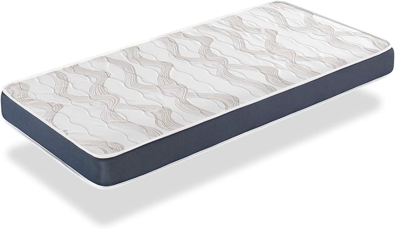 Matelas bébé Baby Bleu 60x120 épaisseur 11 CM Noyau perforé et Respirante 60x120 cm (Lot de 1)