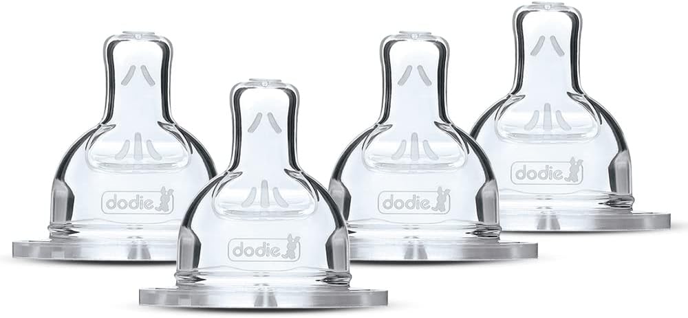 Lot de 4 Tétines Plates anti-coliques Sensation Débit 1 - lent E-COM DOD TET SENS X4 D1