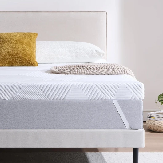 Twirest Surmatelas 140 x 190CM, Épaisseur 7,5CM, Mousse Mémoire à Gel, Confortable et Respirant, avec Design Antidérapant et Housse de Matelas Amovible et Lavable 140*190*7,5 7,5CM