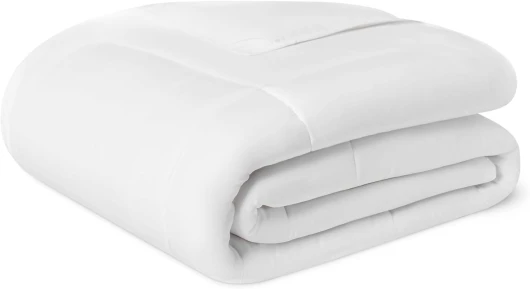 Couette 4 Saisons 300 GSM pour Lit 1 Personnes - Édredon Hypoallergénique avec Garnissage Alternatif au Duvet, 135 x 200 cm, Blanc