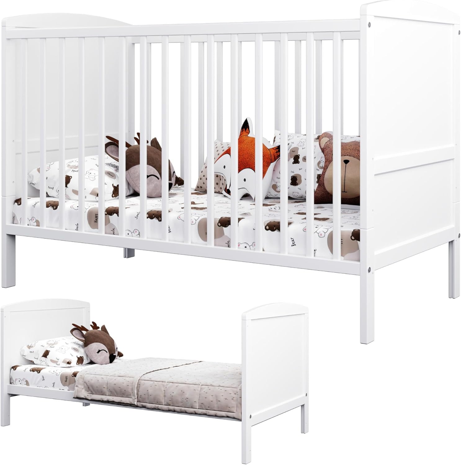 Générique Lit bébé Leo avec Matelas 60 x 120 cm – Fonctionnalité et Confort Tout en Un