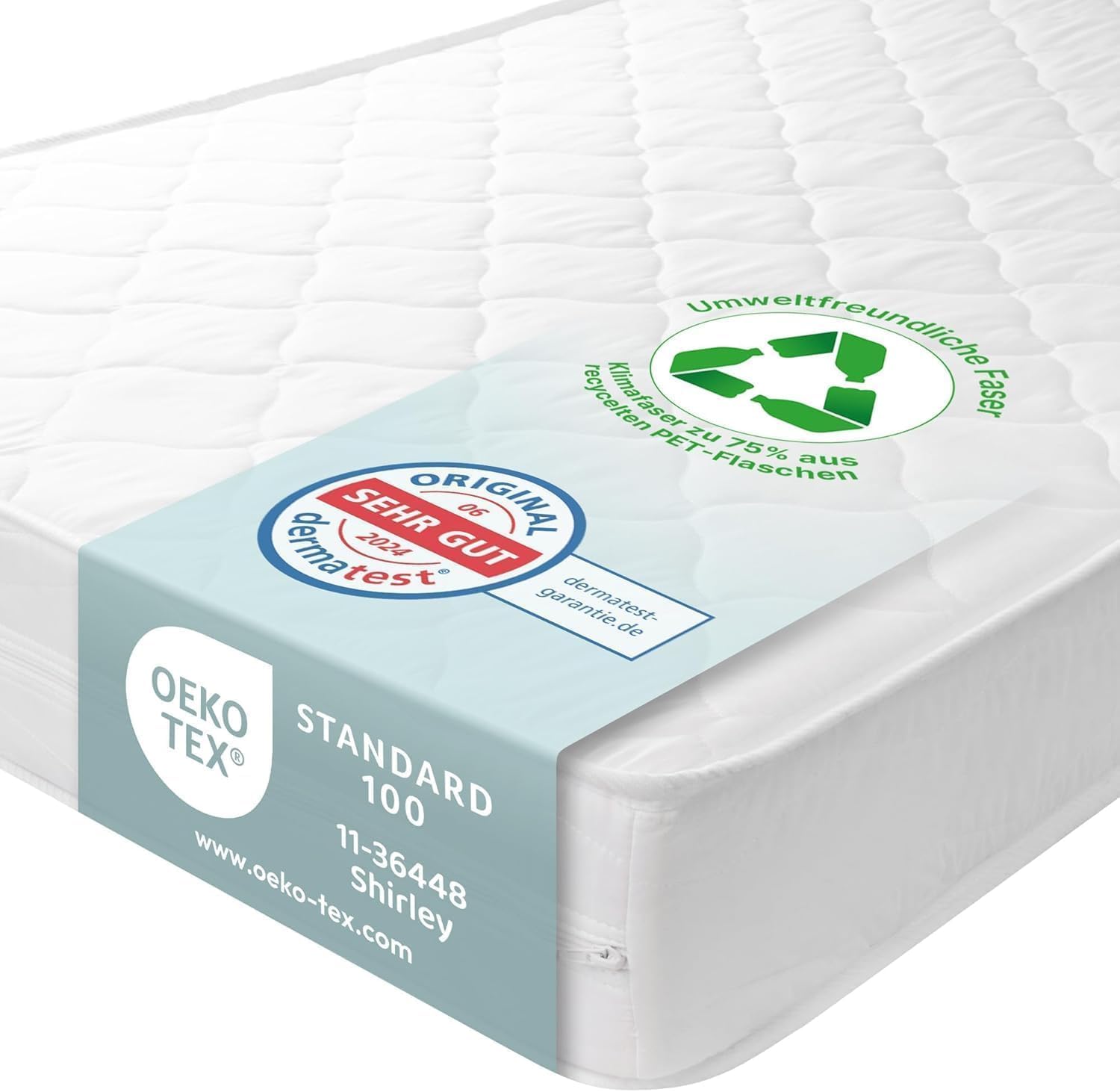 Sun garden Matelas Enfant 80x160 cm H2 - Mousse de Confort Certifié Oeko-TEX 100 - Housse Lavable - Matelas Enfant avec Finition Climatique - Modèle P1440 ComfortPur H2 80x160 cm