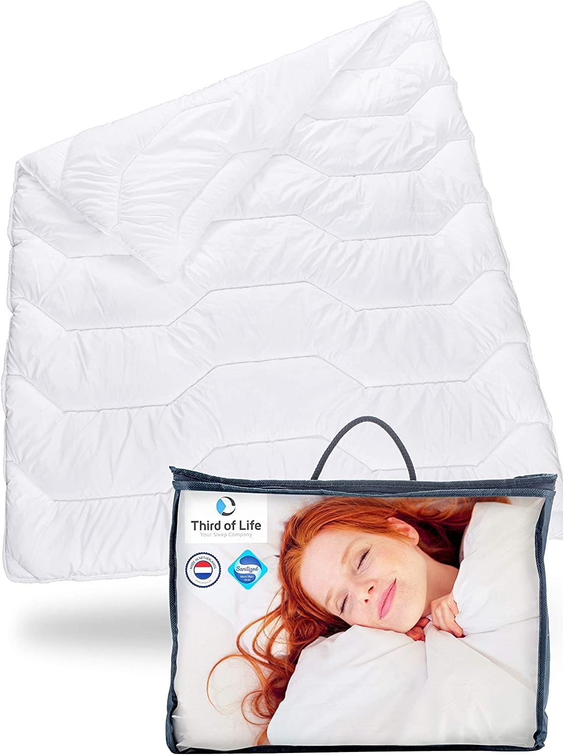 Blanco Couette légère 135x200 - Régulation de l'humidité et respirabilité - Hypoallergénique - Confort Maximal pour Les Nuits d'été - Couverture lit Enfant 135 x 200 cm