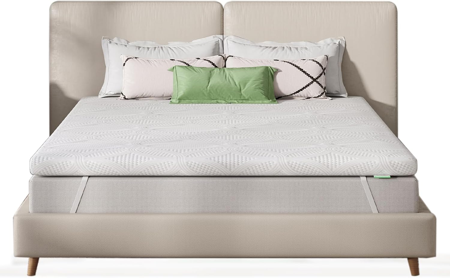 Surmatelas 160 X 200 CM, Surmatelas en Mousse à Mémoire de Forme Gel, Épaisseur 7,5 CM, avec Design Antidérapant et Certification de Sécurité, sans Odeur, Housse Lavable 7.5 CM 160 x 200 cm