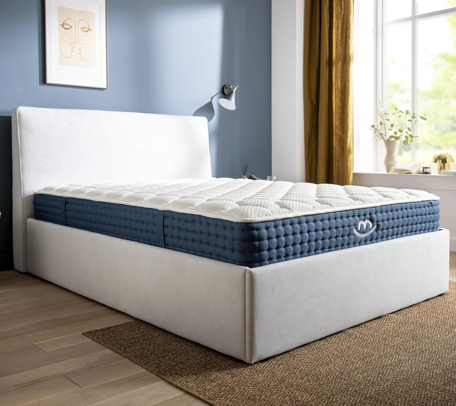 Matelas Hybride Jade 80x200cm – Épaisseur 26cm – Soutien Ferme pour Mal de Dos – Accueil Tonique – Mémoire de Forme + Ressorts Ensachés – 7 Zones de Confort – Ergonomique et Respirant 26cm Hybride 80 x 200 cm