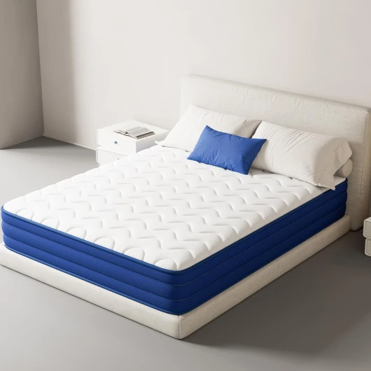 INMOKO Matelas 140x190 cm, 22 cm Épaisseur, Ressorts Ensachés, 7 Zones Ergonomiques, 10 Couches Respirantes, Ferme, Certifié Oeko-TEX 140x190x22cm