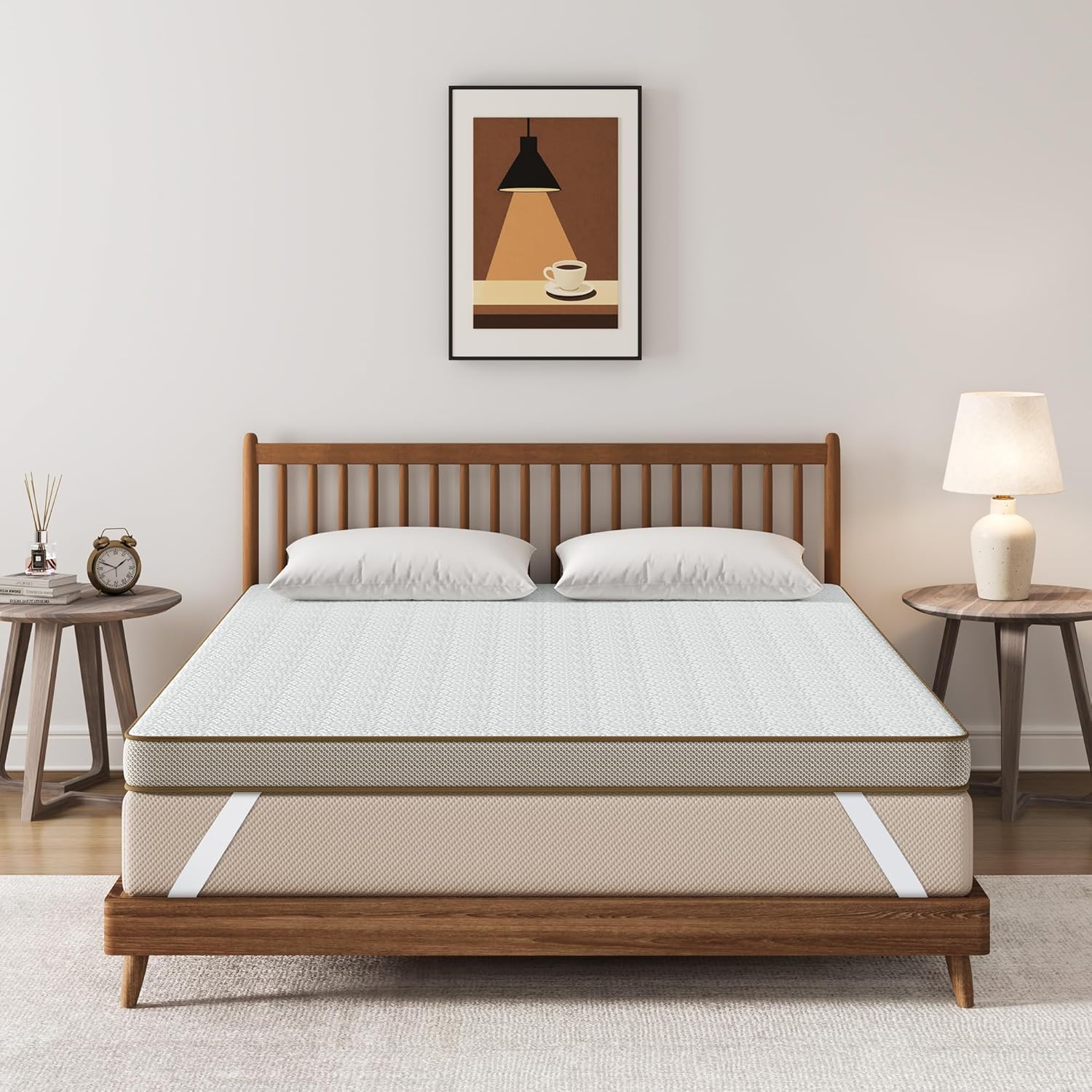 [Nouvelle Technologie] Surmatelas 140 x 190 à Mémoire de Forme de 7.5CM, Surmatelas Réversible Mousse avec Gel Plus Respirant, Mousse Prémium de Haute Densité, Déhoussable et Lavable, 140x190 7.5 Centimètre