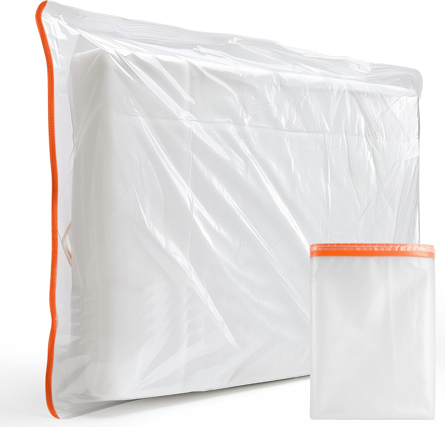 Housse Matelas 90x190/200 (épaisseur 30cm), Protege Matelas Imperméable à Double Fermeture éclair, Housse Protection Matelas pour Matelas pour e Rangement et Déplacement, Réutilisable Protège Matelas 1pièce 90x200cm