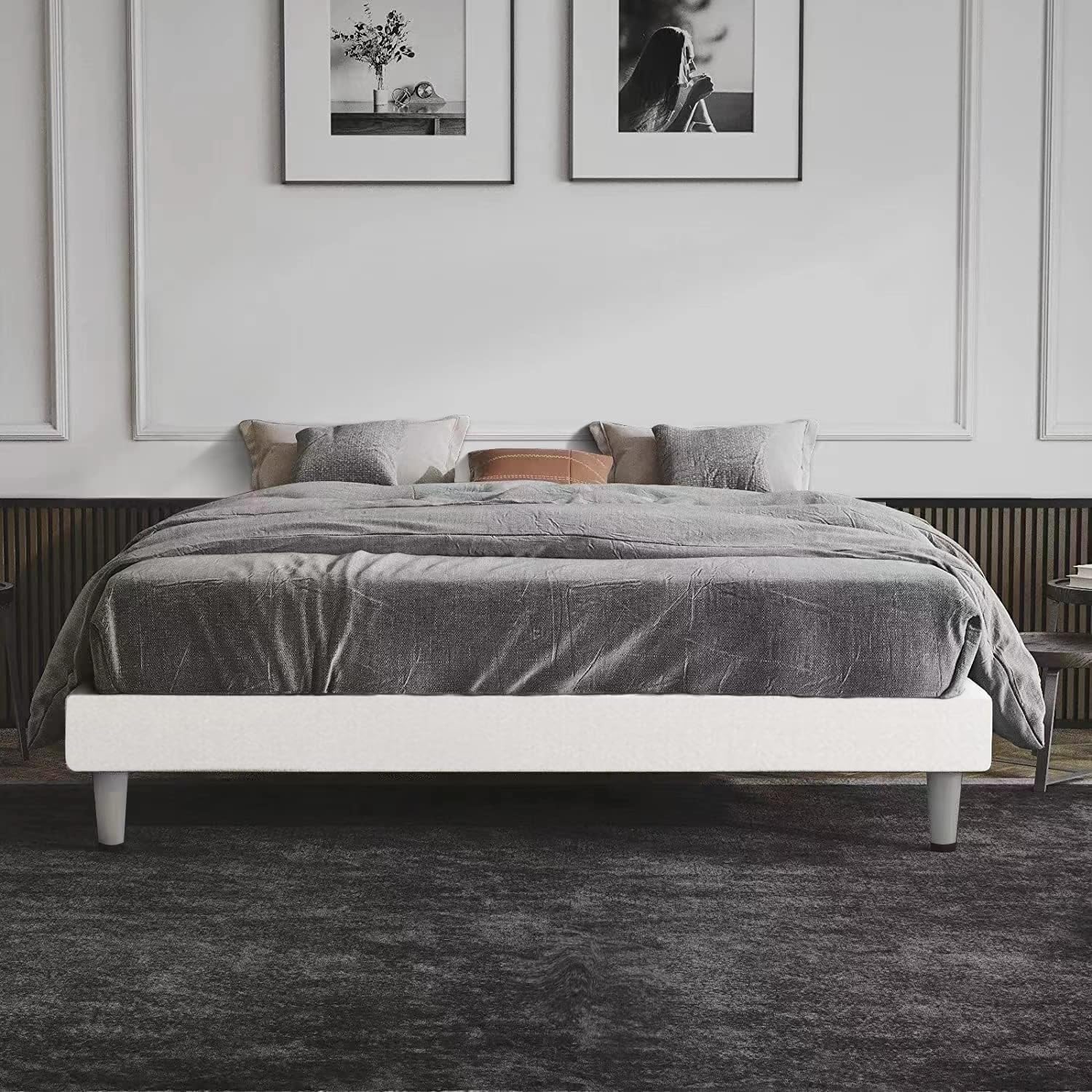 IZTOSS Sommier Tapissier 140x190cm Sommier à Lattes pour Adulte en Bois -lit 140 x 190 avec sommier (Sommier tapissier 140x190-5pieds)