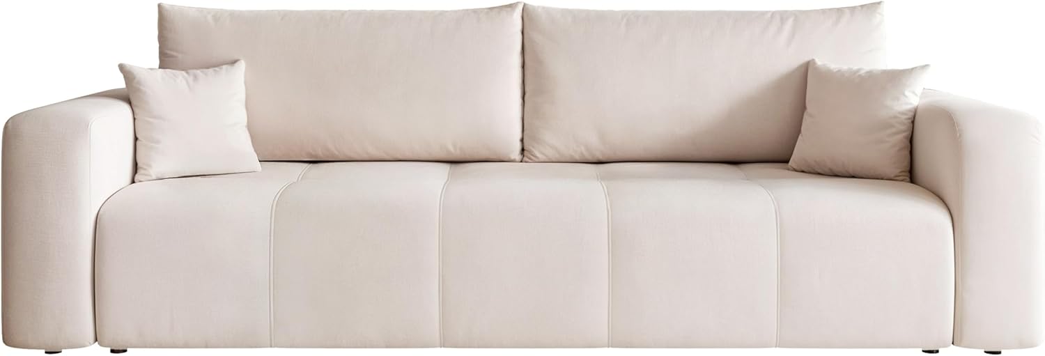 Canapé Lit 244x93 cm - Canapé 3 Places Convertible en Tissu Manila - 3-Seater Convertible Sofa Bed (125x200) Manila 01