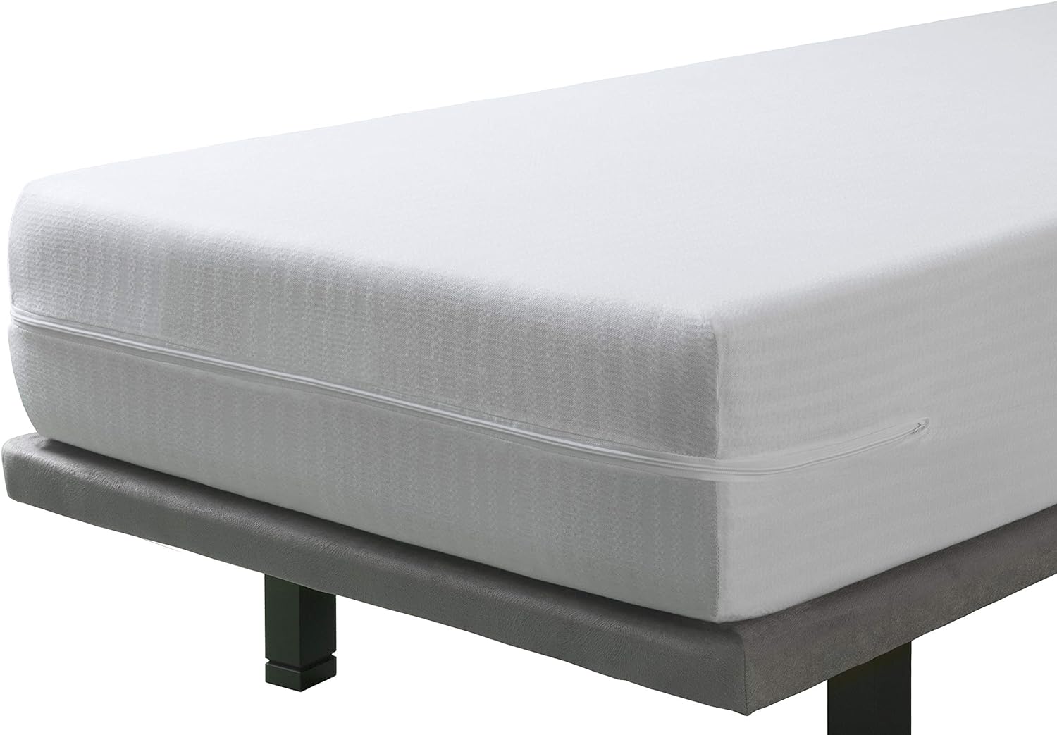 Housse de Matelas élastique et Respirante - 60 x 120 cm - Protecteur/Couvre-Matelas Ajustable avec Fermeture éclair - Tissu résistant en Coton - Hauteurs de Matelas allant jusqu'à 15 cm Petit lit bébé 60x120cm