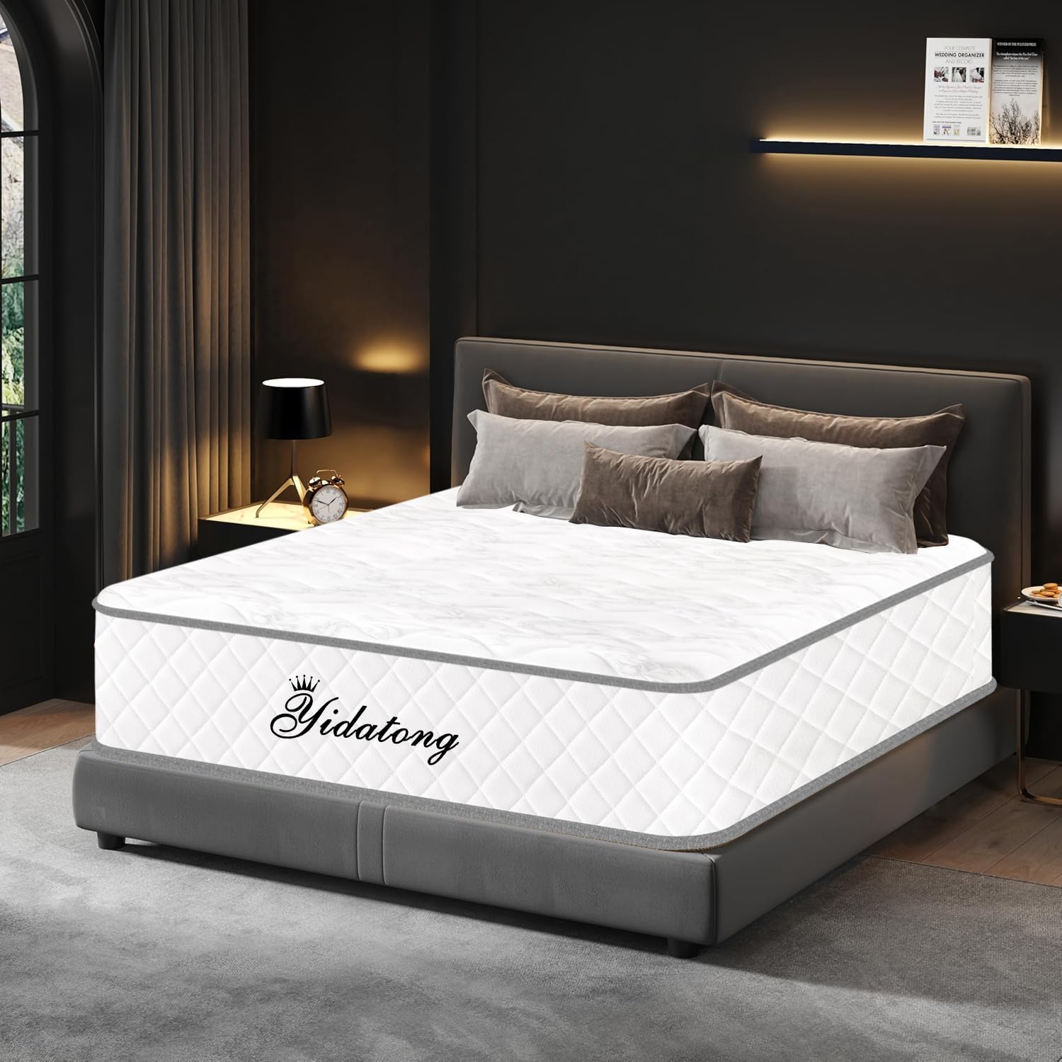 Matelas 140x190 cm - Épaisseur 30 cm - Parfait Soutien - Matelas 2 Personne à Memoire de Forme en Mousse + Bleu Latex et Ressorts - Respirant, Hypoallergénique, H3 Mi-ferme - 7 Zones Ergonomique Très épais 30 CM 140 x 190 cm