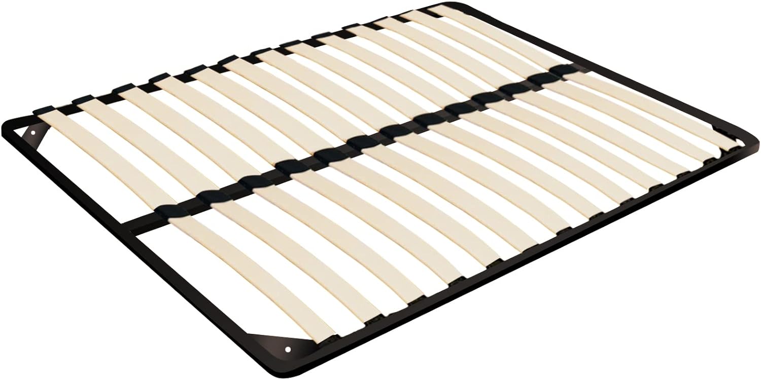 IZTOSS Sommier 140x190cm Sommier à Lattes pour Adulte en Bois(Sommier 140x190-0pied)