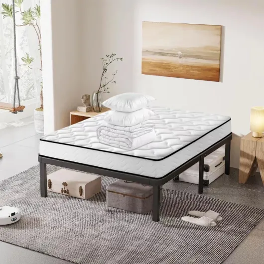 Luxirest Ensemble Matelas et Sommier et Couette et Oreiller - Matelas 160x200x16 - Sommier 160x200 - Couette 220x240-2Oreillers 60x60 (Pack Matelas 160x200+Sommier)