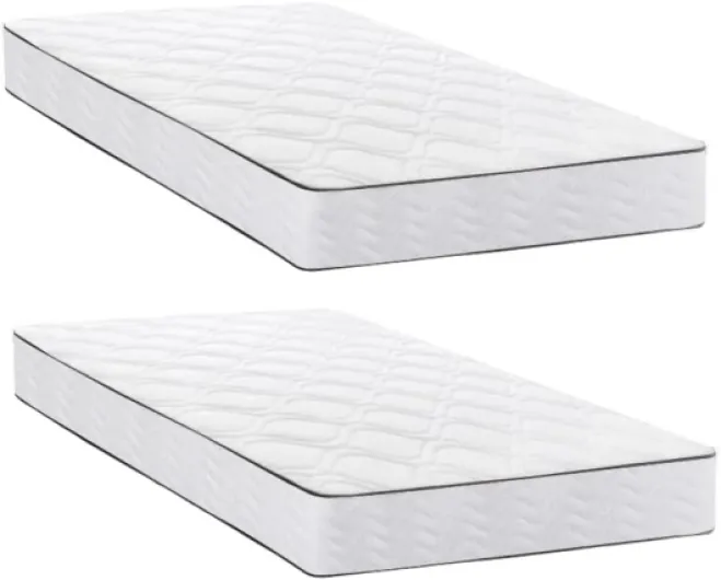 Lot de 2 Matelas 90x200 CM Luxe Mousse à mémoire Gel Mousse HR Confort Équilibré 90x200-Lot2