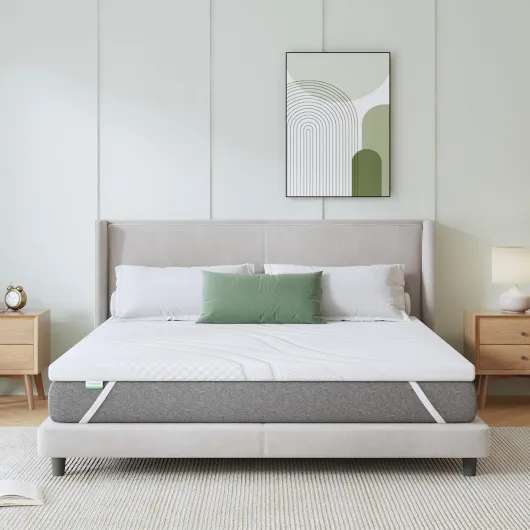 Surmatelas 140x190, 7.5CM, Surmatelas en Mousse à Mémoire de Forme Gel, Mousse Confort, Doux pour la Peau et Doux, avec Design Antidérapant et Certification de Sécurité, Lavable 7.5cm 140x190cm