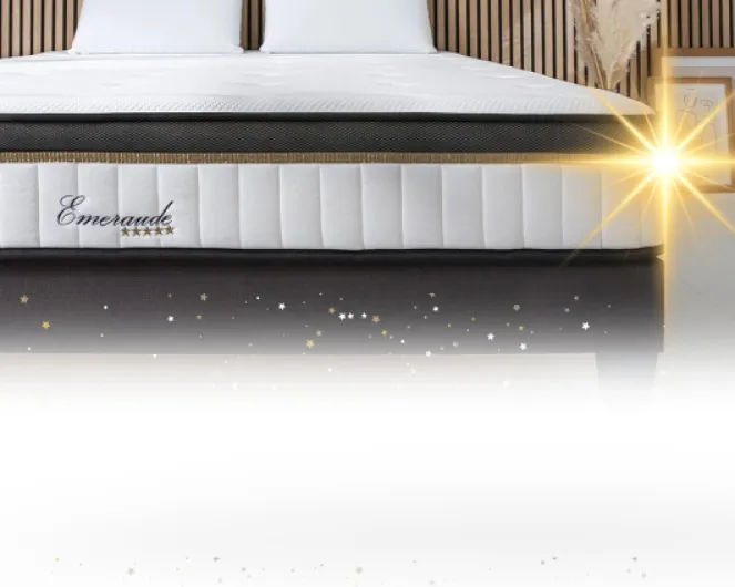 Matelas Emeraude 140x200, 24 cm Ép, Lit 2 Personnes, Mémoire de Forme Haute Densité 60 kg/m³, Accueil Moelleux, Soulage Le Mal de Dos, Soutien Ferme et Orthopédique, Chambre Adulte 140 x 200 cm Blanc