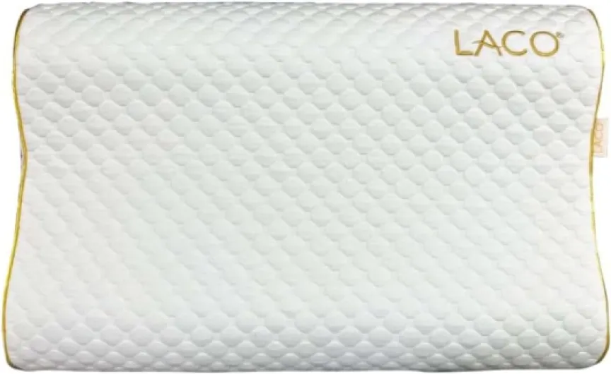 Laco - Coussin Royal Palace, Oreiller Ergonomique Cervical, Oreiller Memoire de Forme, Oreiller Orthopédique Cervicales, Réduit Les Tensions Cervicales et Dorsales, Certifiée Oeko-Tex, Housse Lavable