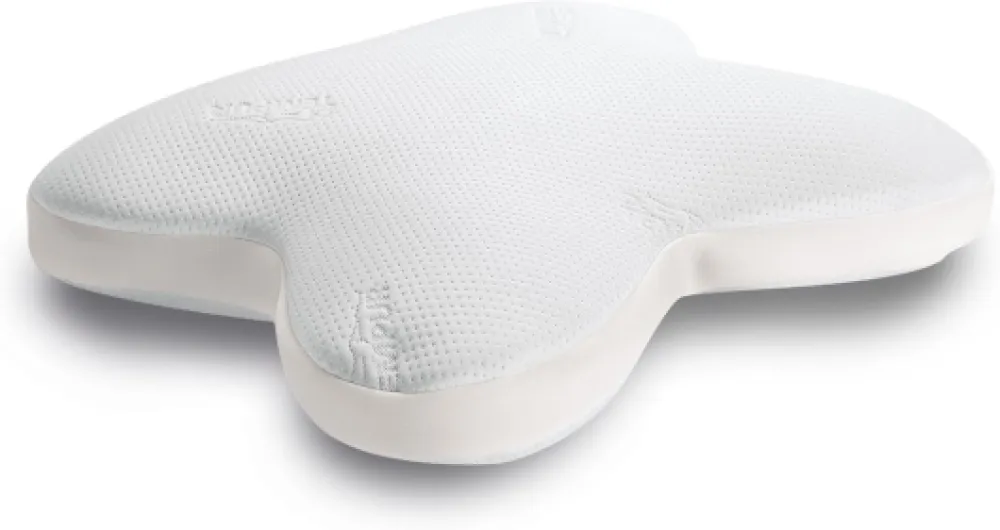 Ombracio Coussin de Couchage Ergonomique en Forme de Papillon, fermeté Moyenne, 60 x 50 x 10 cm, Blanc