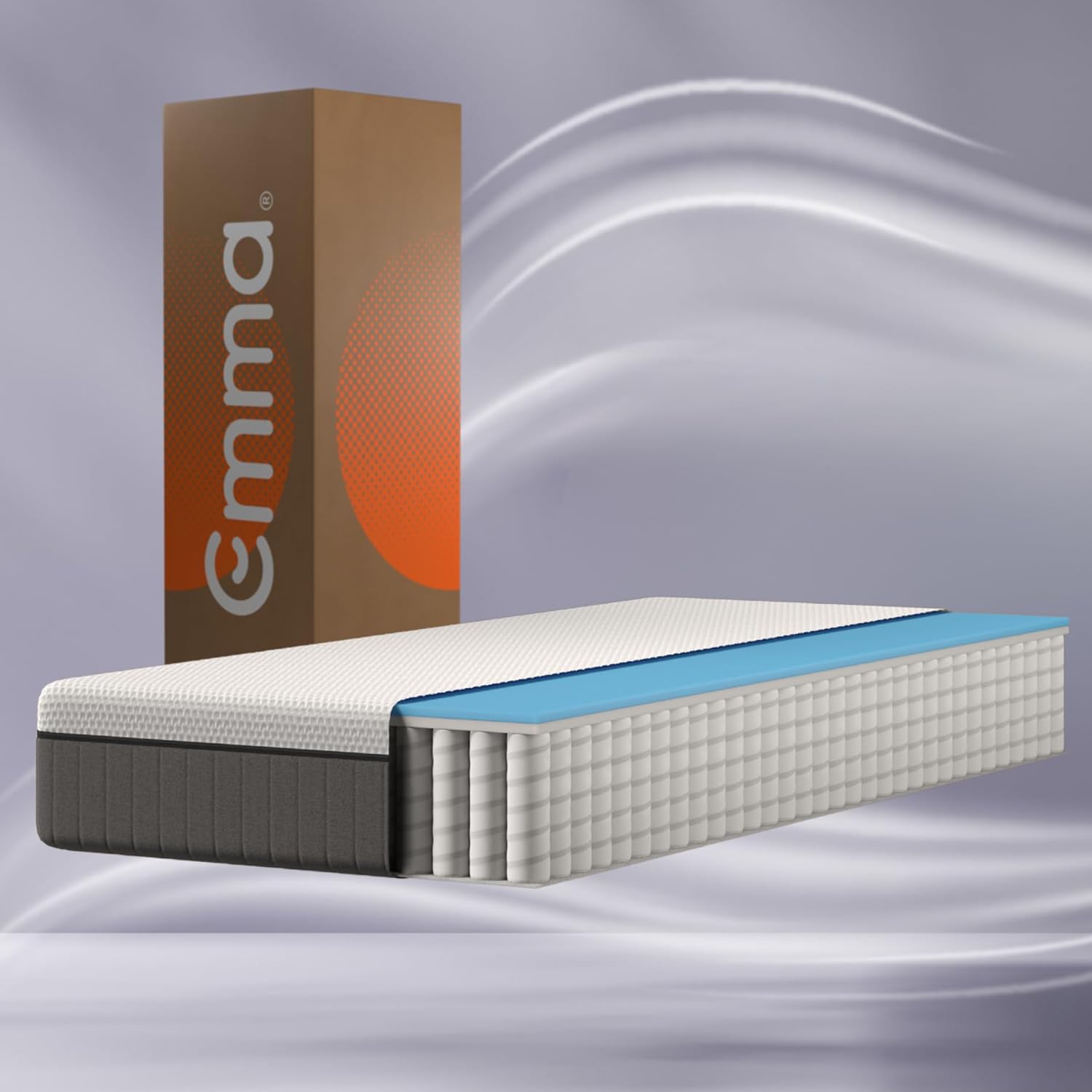 Matelas Original II Plus - Mousse à mémoire de Forme, Ressorts ensachés - 80x200 cm - 22 cm - Moyen-Ferme (H7) - Soutien à 5 Zones - Ergonomique - Ultra Respirant - Housse Lavable - Air + 80 x 200 cm Nouveau modèle Air+