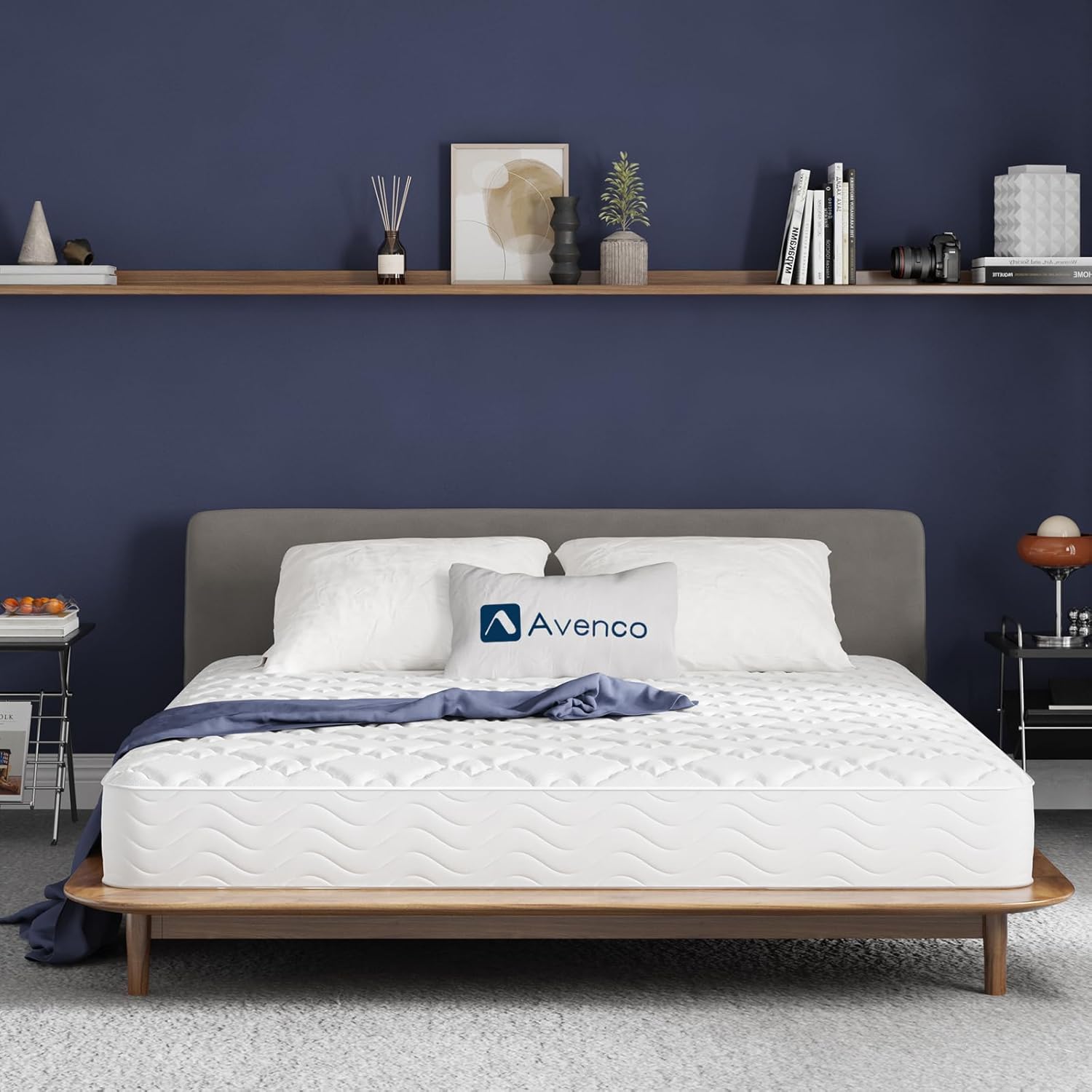 Matelas 140x190, 20CM, Matelas à Ressorts Ensachés, Mousse de Confort Double, Isolation des Mouvements, Certifié Sûr et Fiable par CertiPUR-US et Oeko-TEX, Soutien Lombaire Medium Firm Blanc-20cm 140 x 190 cm