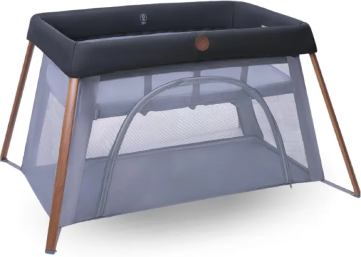 Maxi-Cosi Iris2, Lit Parapluie Bébé avec Matelas 2 en 1, 0-3 Ans, 0-15 kg, Lit de Voyage Bébé, 2 Niveaux de Couchage, Fenêtre D'accès Latérale, Pliable & Léger, Matelas Extensible, Essential Graphite