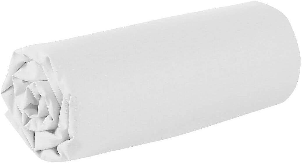 Dkdo Drap Housse - 120 x 190 cm - 100% Coton - 57 Fils - France - Blanc