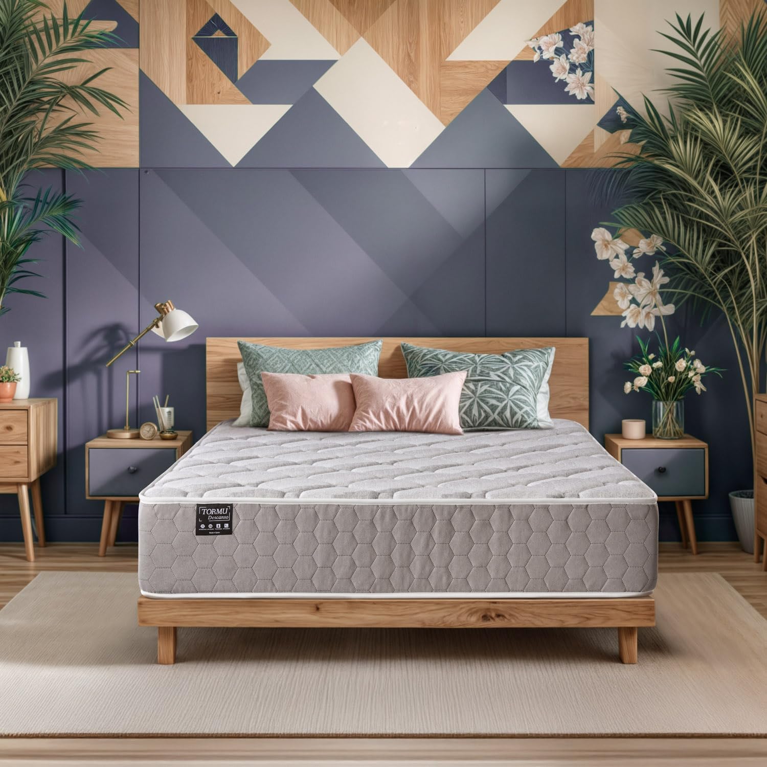 Matelas 160x190 Mémoire de Forme Premium – Fermeté Moyenne-Haute Orthopédique – 7 Zones de Confort – Respirant Hypoallergénique – Hauteur 27 cm – Certifié Oeko-TEX 160 x 190 cm