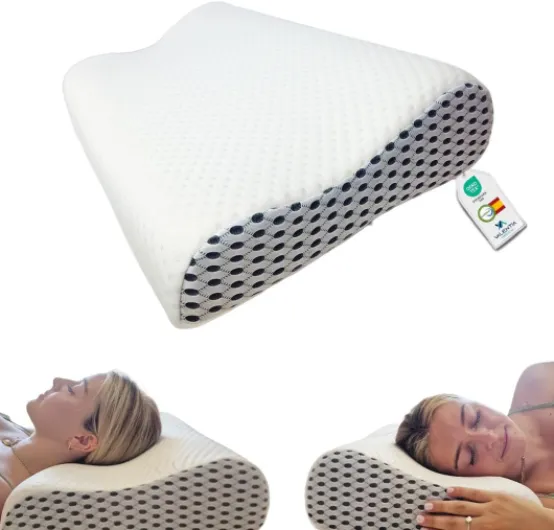 Oreiller Ergonomique Cervical - Oreiller Memoire Forme - Coussin Cervicales - Oreiller Cervical -Oreiller Orthopédique + Ergonomique + Housse Exterieur Lavable – Oeko-Tex 60x35