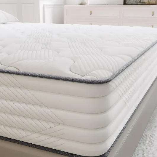 Matelas 90 x 190 cm, Matelas à ressorts ensachés Hauteur 25 cm, Dureté H3, Matelas à 7 zones à ressorts avec mousse de haute qualité pour le soutien du dos, Certifié Öko-Tex